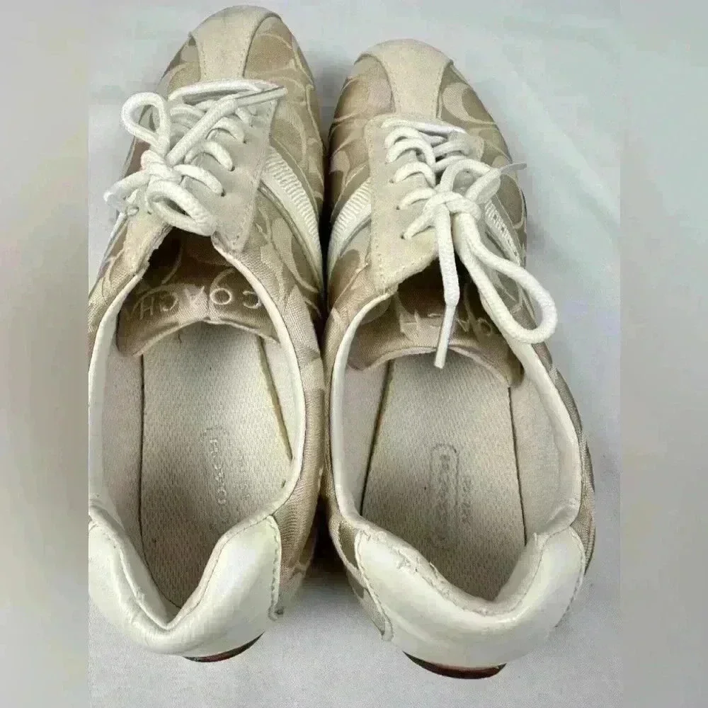 Coach Q582 Jayme Signature Shoes 8.5 Beige - Picture 4 of 8